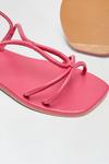 Dorothy Perkins Wide Fit Leather Pink Justine Tube Sandal thumbnail 5