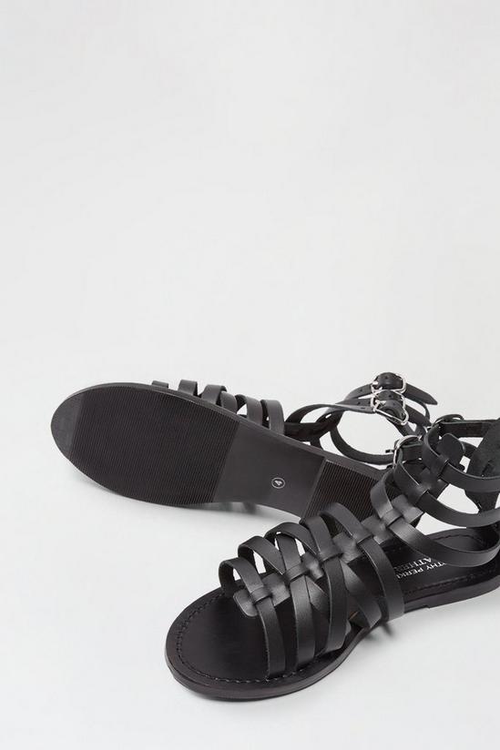 Dorothy Perkins Leather Black Joni Buckle Gladiator Sandal 3