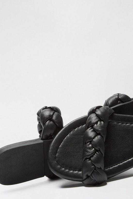 Dorothy Perkins Leather Black Jodie Plaited Strap Sandal 4
