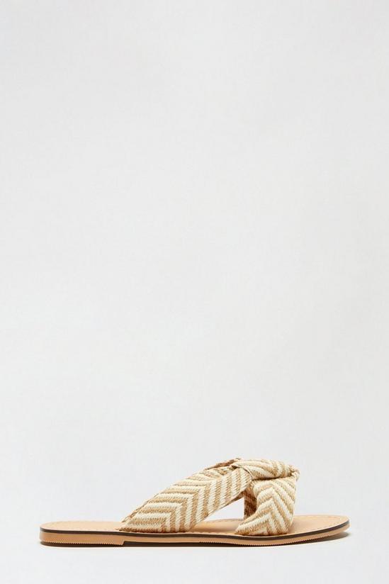Dorothy Perkins Natural Finegan Woven Knot Mule Sandal 1