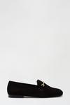 Dorothy Perkins Wide Fit Suede Black Liza Snaffle Loafer thumbnail 1