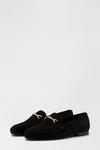 Dorothy Perkins Wide Fit Suede Black Liza Snaffle Loafer thumbnail 2