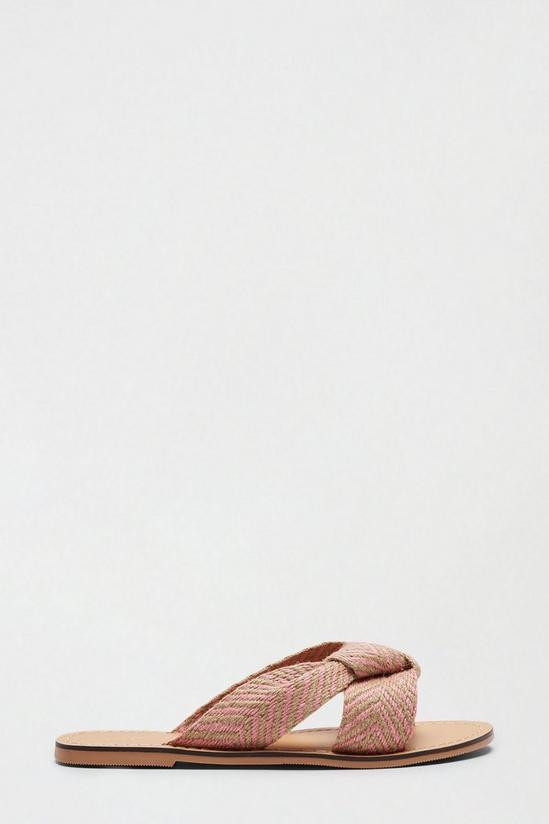 Dorothy Perkins Pink Finegan Woven Knot Mule Sandal 1