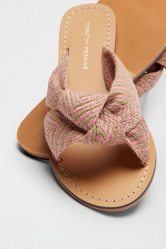 Dorothy Perkins Pink Finegan Woven Knot Mule Sandal 4