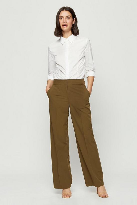 Dorothy Perkins Khaki Tailored Wide Leg Trousers 2