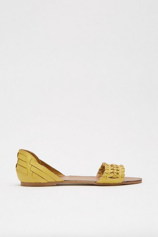 Dorothy Perkins Leather Yellow Jingly Weave Sandals 2