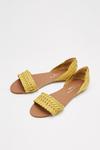 Dorothy Perkins Leather Yellow Jingly Weave Sandals thumbnail 3