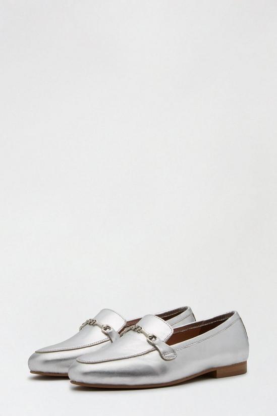 Dorothy Perkins Leather Silver Liza Snaffle Loafer 2