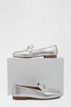 Dorothy Perkins Leather Silver Liza Snaffle Loafer thumbnail 3