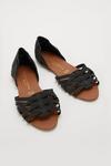 Dorothy Perkins Wide Fit Leather Black Jinxie Weave Sandals thumbnail 4