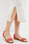 Dorothy Perkins Wide Fit Leather Red Jingly Weave Sandals thumbnail 1