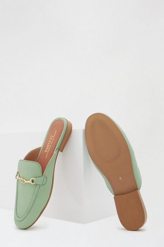 Dorothy Perkins Leather Mint Liesel Backless Loafer 3