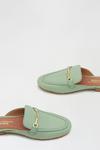 Dorothy Perkins Leather Mint Liesel Backless Loafer thumbnail 4