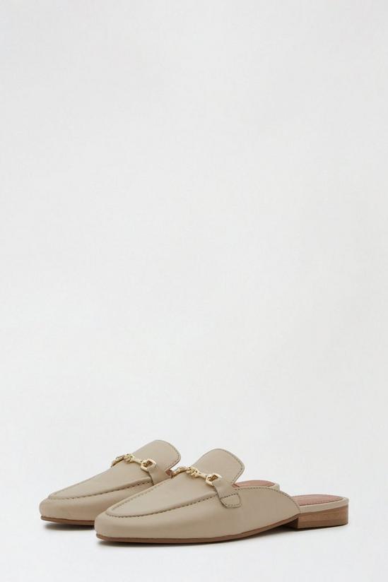 Dorothy Perkins Leather Cream Liesel Backless Loafer 2