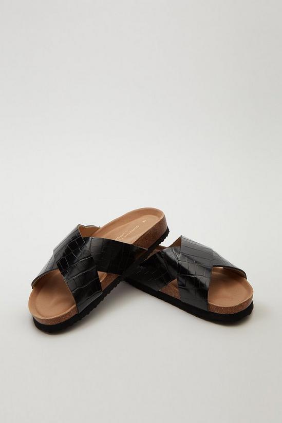 Dorothy Perkins Comfort Black Flora Footbed Sandals 2
