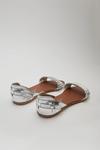 Dorothy Perkins Wide Fit Leather Silver Jingly Weave Sandals thumbnail 4