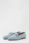 Dorothy Perkins Wide Fit Leather Blue Liza Snaffle Loafer thumbnail 2