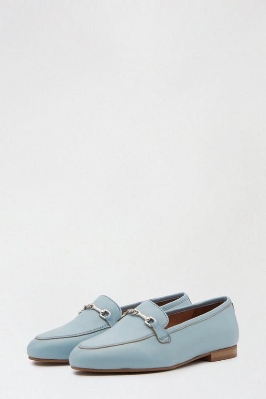 Dorothy Perkins Wide Fit Leather Blue Liza Snaffle Loafer 2