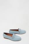 Dorothy Perkins Wide Fit Leather Blue Liza Snaffle Loafer thumbnail 3