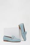 Dorothy Perkins Wide Fit Leather Blue Liza Snaffle Loafer thumbnail 4