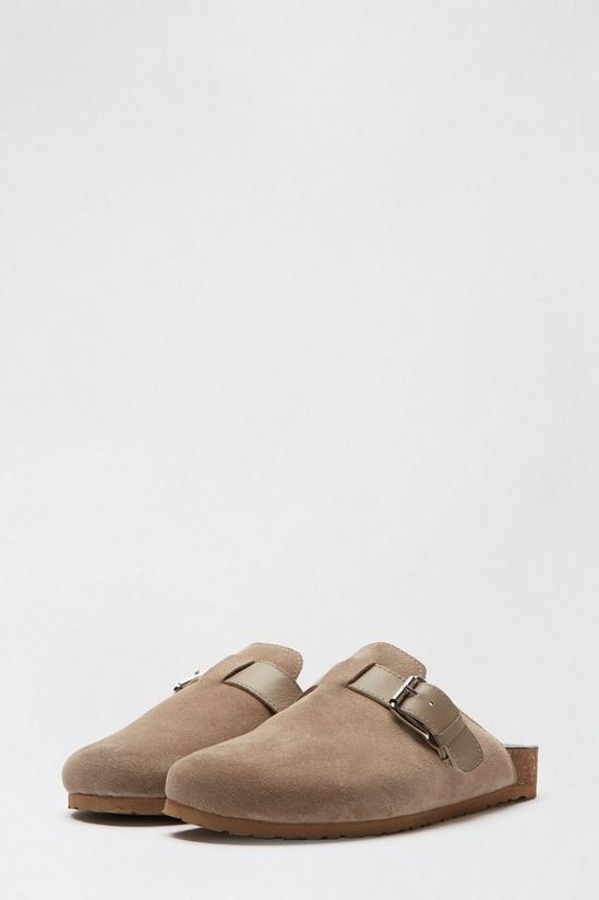 Dorothy Perkins Suede Taupe Hula Warm Lined Buckle Mule 2