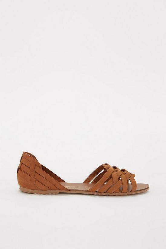 Dorothy Perkins Leather Tan Jinxie Weave Sandals 2
