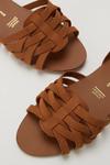 Dorothy Perkins Leather Tan Jinxie Weave Sandals thumbnail 3