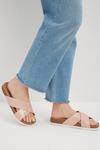 Dorothy Perkins Wide Fit Comfort Blush Flora Footbed Sandals thumbnail 1
