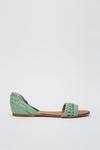 Dorothy Perkins Wide Fit Leather Mint Jingly Weave Sandals thumbnail 2