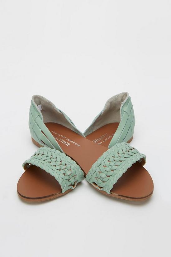 Dorothy Perkins Wide Fit Leather Mint Jingly Weave Sandals 4