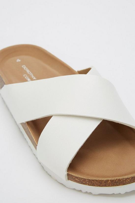 Dorothy Perkins Comfort White Flora Footbed Sandals 3