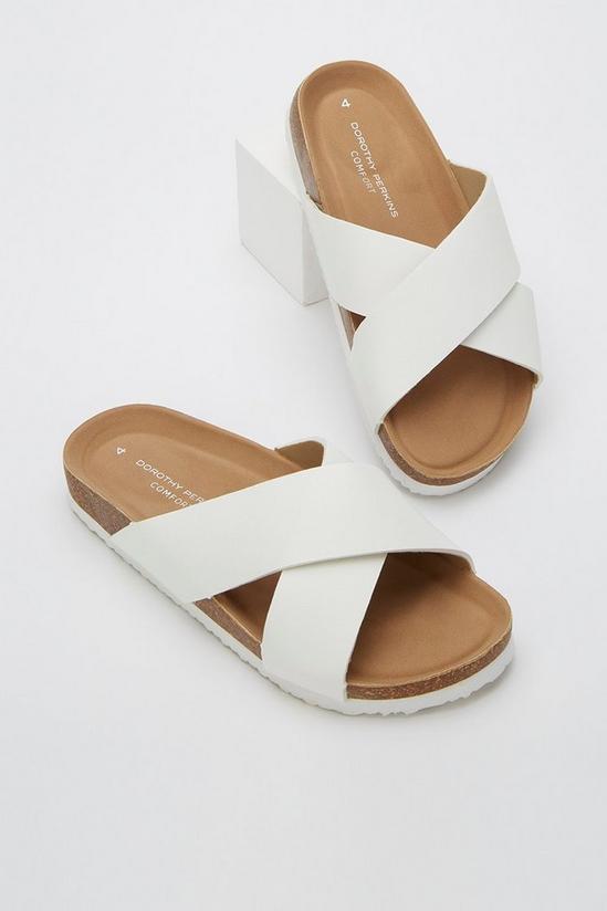 Dorothy Perkins Comfort White Flora Footbed Sandals 4