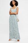 Dorothy Perkins Tall Ivory And Blue Floral Strappy Tier Maxi thumbnail 2