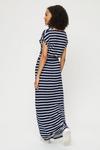 Dorothy Perkins Tall Navy Stripe Roll Sleeve Maxi Dress thumbnail 3