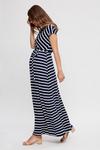 Dorothy Perkins Maternity Navy Stripe Roll Sleeve Maxi Dress thumbnail 2