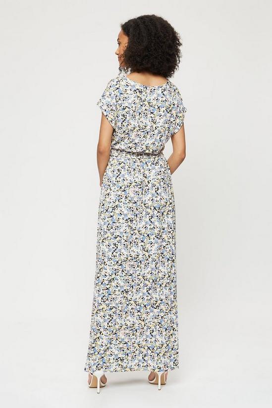 Dorothy Perkins Tall Multi Floral Roll Sleeve Maxi Dress 3