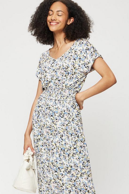 Dorothy Perkins Tall Multi Floral Roll Sleeve Maxi Dress 4
