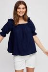 Dorothy Perkins Maternity Black Broderie Frill Top thumbnail 1