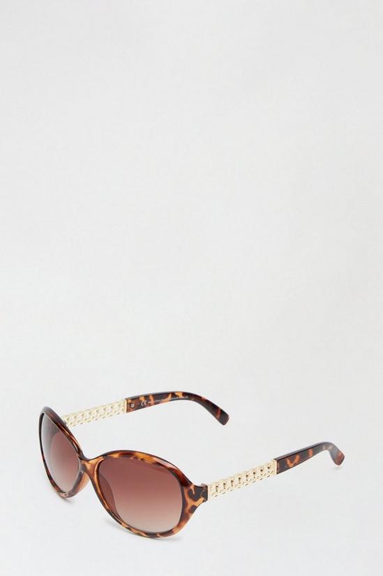 Dorothy Perkins Tort Oversized Chain Detail Sunglasses 1