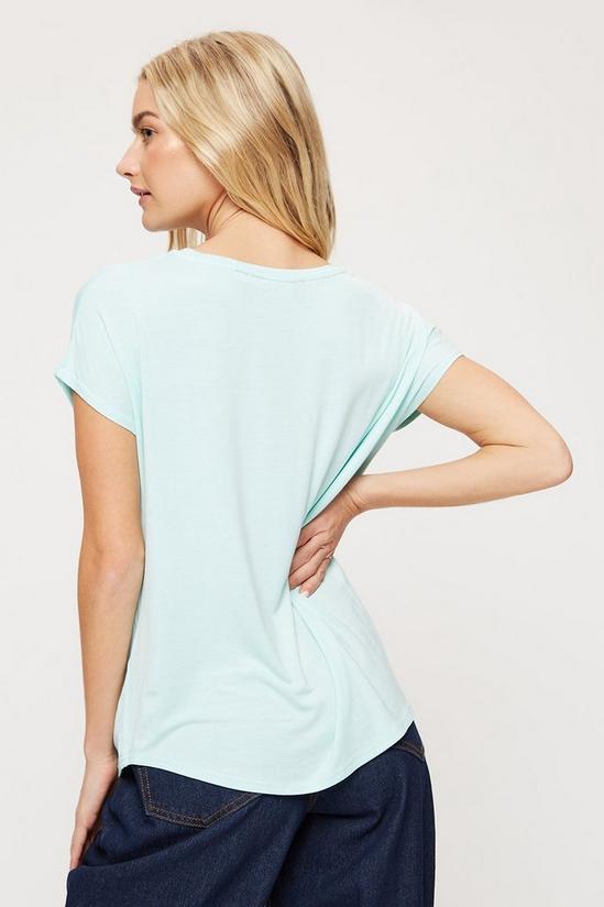 Dorothy Perkins Mint Relaxed Fit Curved Hem T-shirt 3