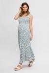 Dorothy Perkins Maternity Blue Floral Strappy Tiered Maxi thumbnail 1