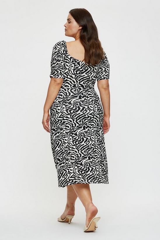 Dorothy Perkins Curve Zebra Short Sleeve  Midi Dress 3