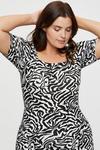 Dorothy Perkins Curve Zebra Short Sleeve  Midi Dress thumbnail 4