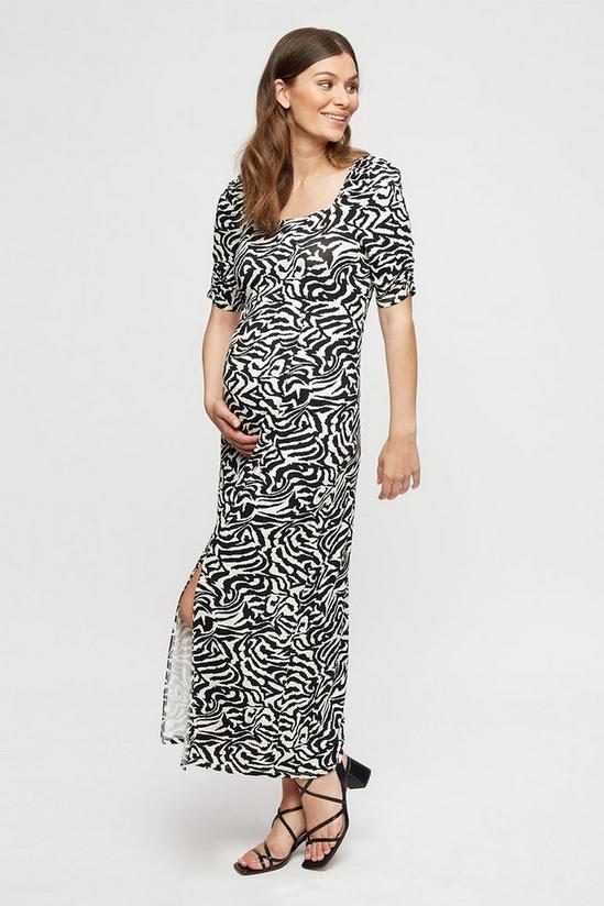 Dorothy Perkins Maternity Zebra Print Short Sleeve Midi Dress 2