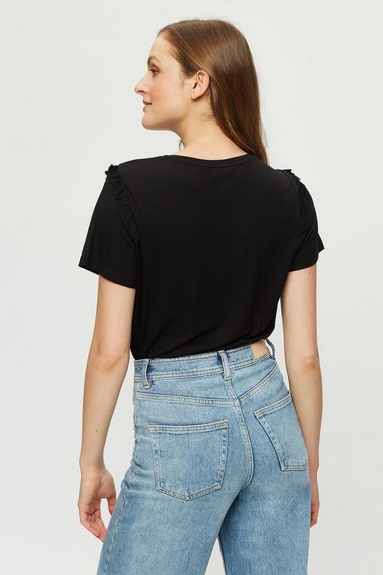 Dorothy Perkins Black Embroidered Frill Tee 3