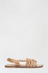 Dorothy Perkins Wide Fit Leather Tan Jelly Sandal thumbnail 1
