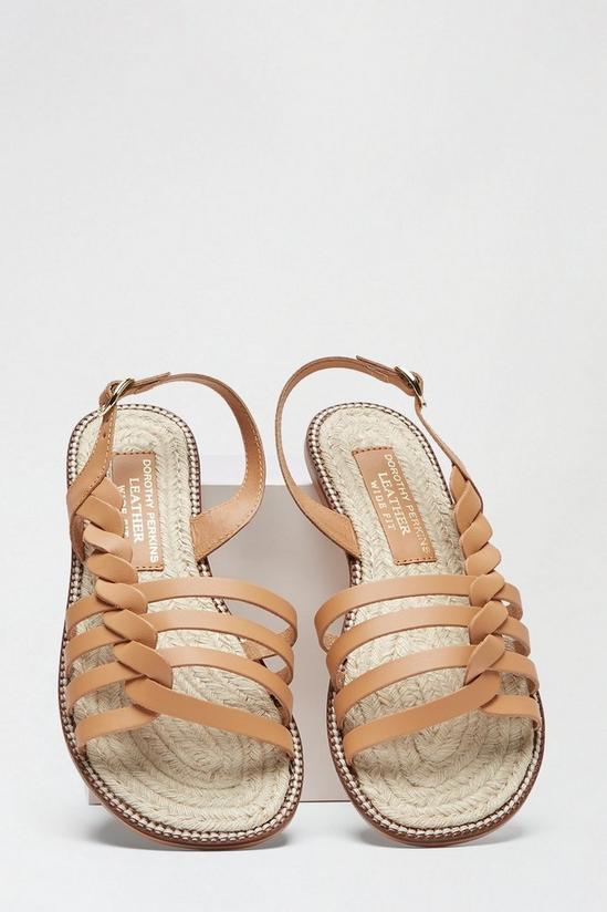 Dorothy Perkins Wide Fit Leather Tan Jelly Sandal 3