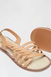 Dorothy Perkins Wide Fit Leather Tan Jelly Sandal thumbnail 4