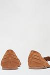 Dorothy Perkins Wide Fit Leather Tan Jinxie Weave Sandals thumbnail 4