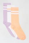 Dorothy Perkins Pastel Striped 3 Pack Socks thumbnail 1